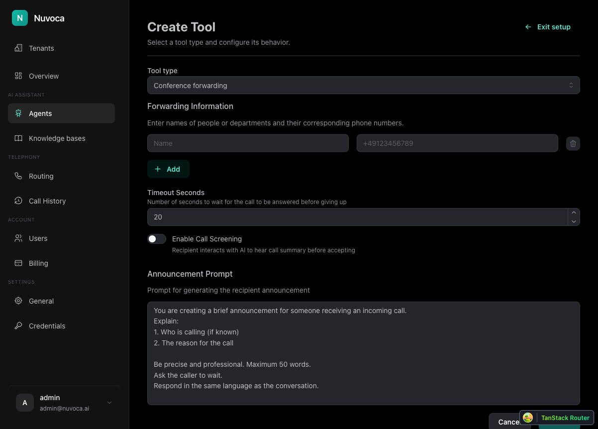 Conference Forwarding Tool